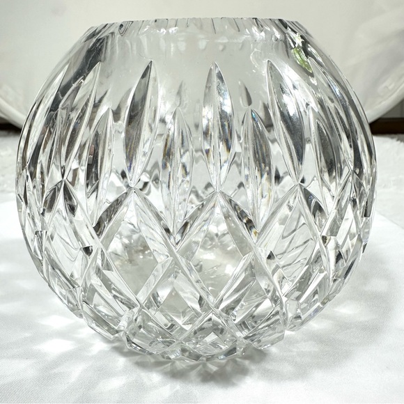 Royal Irish Other - Vintage Royal Irish Crystal Rose Vase Cut Glass Ireland Handmade Bowl 5”